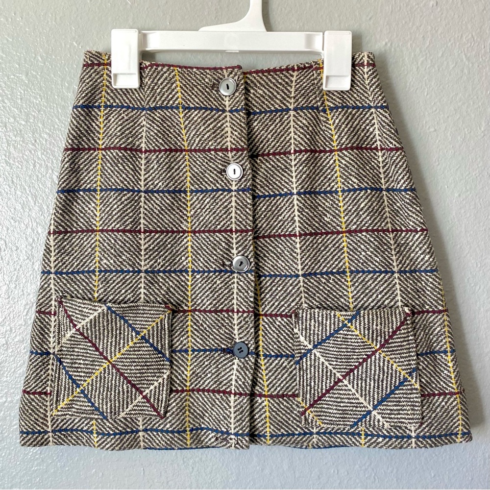 60s 70s geometric skirt